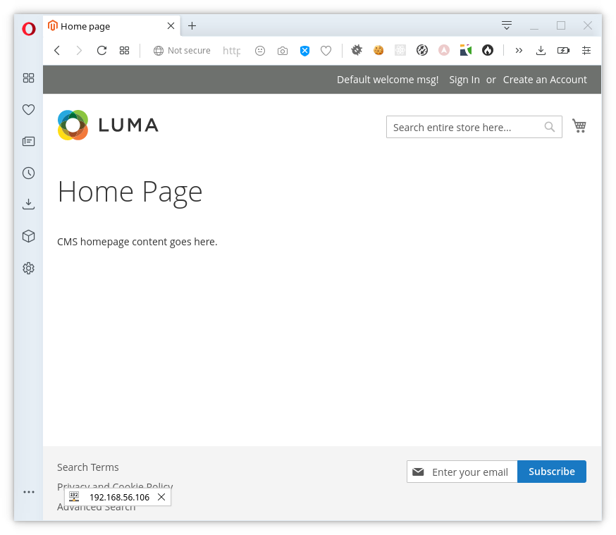 btrfs first load of magento site