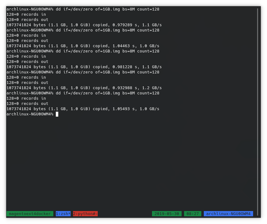 ext4 zeroes dd write