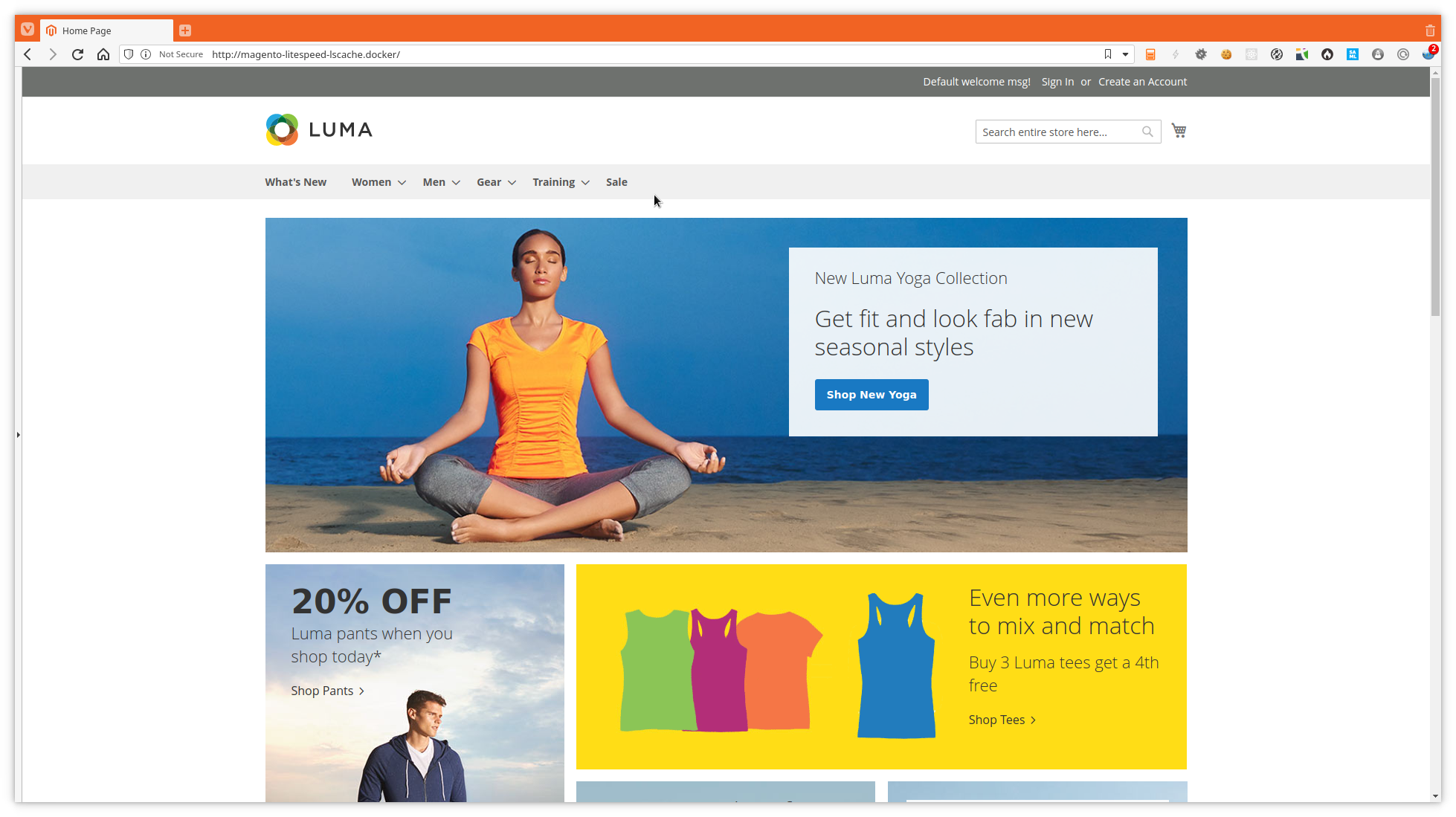 magento served by litespeed
